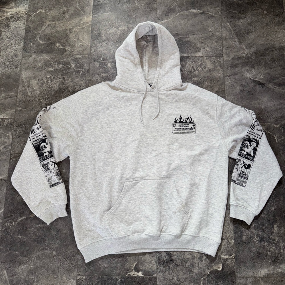 New Girl Order Gray Graphic Hoodie Size 20 / XXL